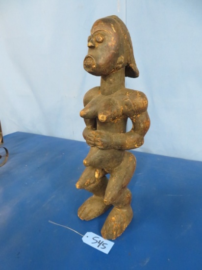 26" CARVED AFRICAN PC FROFM THE IVORY COAST BAULE TRIBE