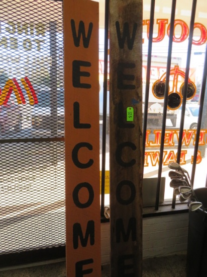 2-  PAINTED WELCOME SIGNS - 9FTX82"