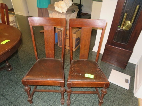 6 T BACK DINING CHAIRS