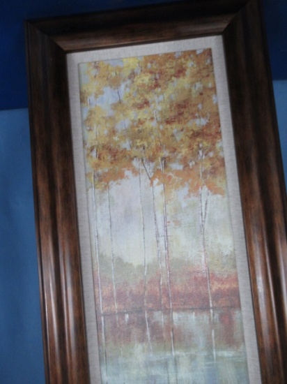 OIL ON CANVAS OF TREES- FRAMED