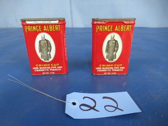 2 PRINCE ALBERT TOBACCO TINS