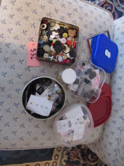 VINTAGE BUTTONS &SEWING ITEMS