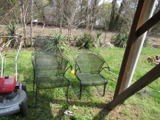 3 METAL OUTDOOR CHAIRS