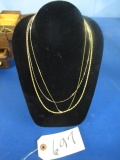 3 NECKLACES MARKED 14K