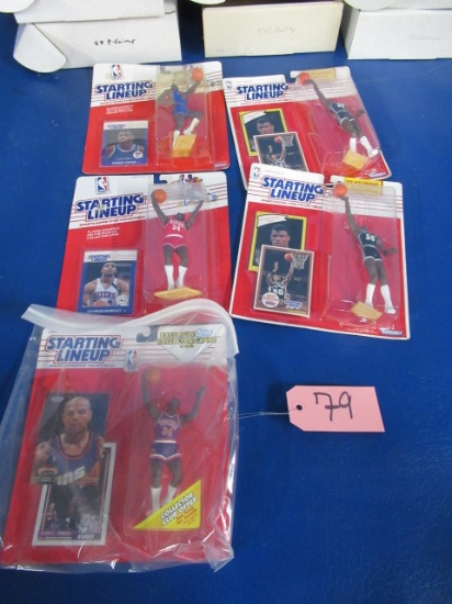 1988-93 BASKETBALL FIGURES & CARDS IN ORIGINAL BOX CHARLES BARKLEY, PATRICK  EWING