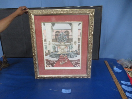 FRAMED " MARCH OF PEABODY DUCKS" BY ELAINE SPEED NEELEY  32 X 27