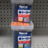 3 BOXES  225 CT. CONCRETE ANCHORS  3/16 X 2-1/4