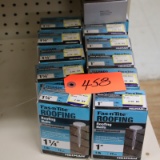 13 BOXES ROOFING NAILS  1-1/4 X 1  1 LBD.