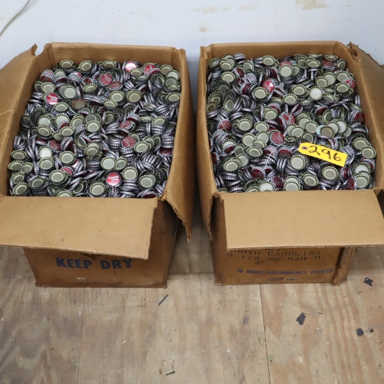 2 BOXES OF DOUBLE COLA BOTTLE CAPS