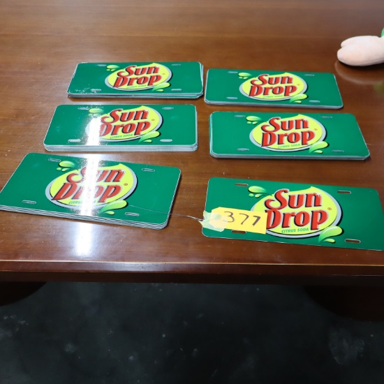 50 METAL SUNDROP CAR PLATES
