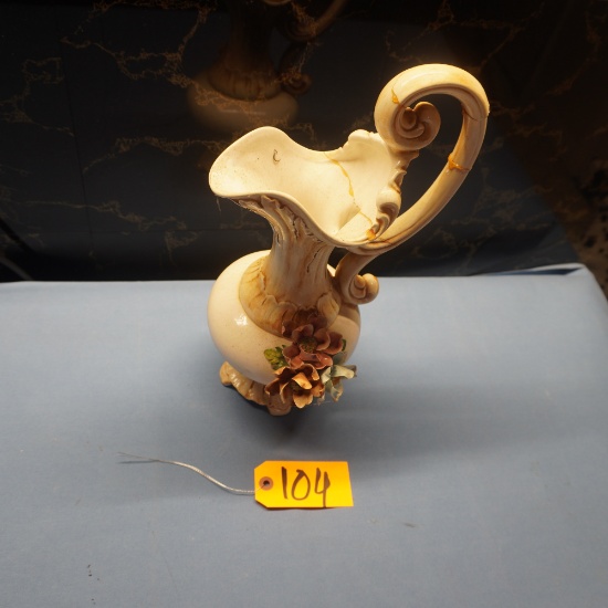 ITALIAN VASE- HANDLE HAS BEEN REPAIRED