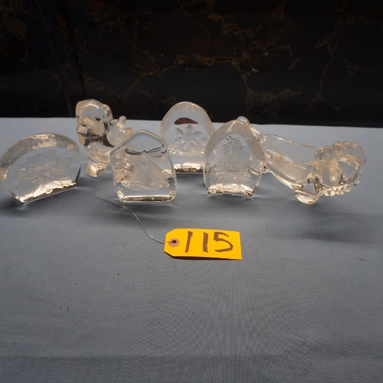 5 GLASS FIGURINES