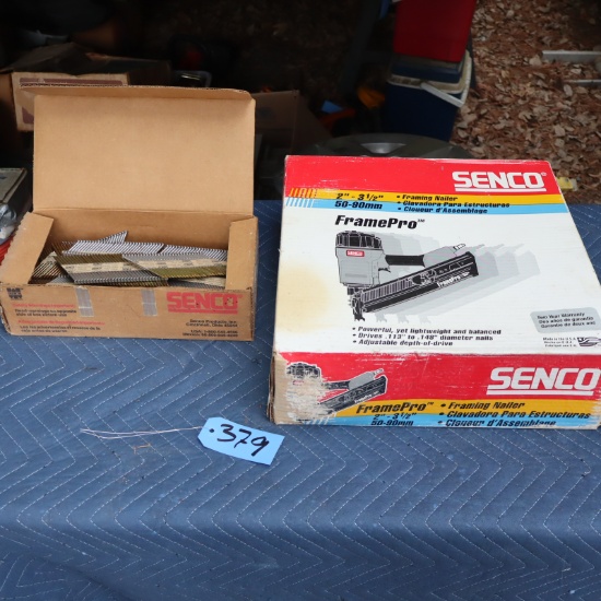 SENCO AIR NAILER W/ BOX OF NAILS