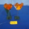 2 ART GLASS FLOWERS  9