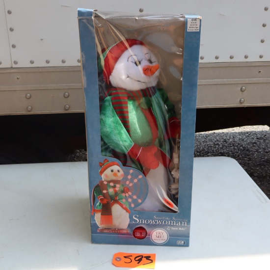 SPINNING SNOWFLAKE SNOWMAN