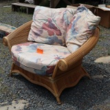 WICKER CHAIR W/ CUSHIONS