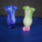 2 BLOWN GLASS VASES