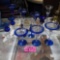 blue candleholders