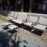 PATIO SET- 4 CHAIRS, 1 GLIDER, 2 STOOLS