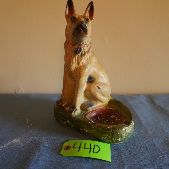 CHALK DOG ASHTRAY  11 T