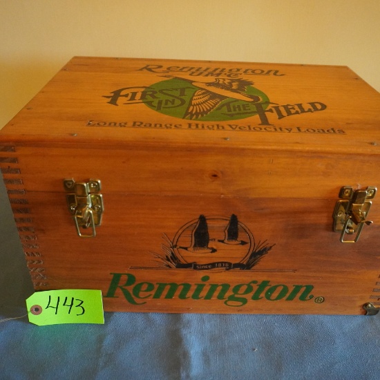 DOVETAILED REMINGTON WOODEN BOX  12 X 18