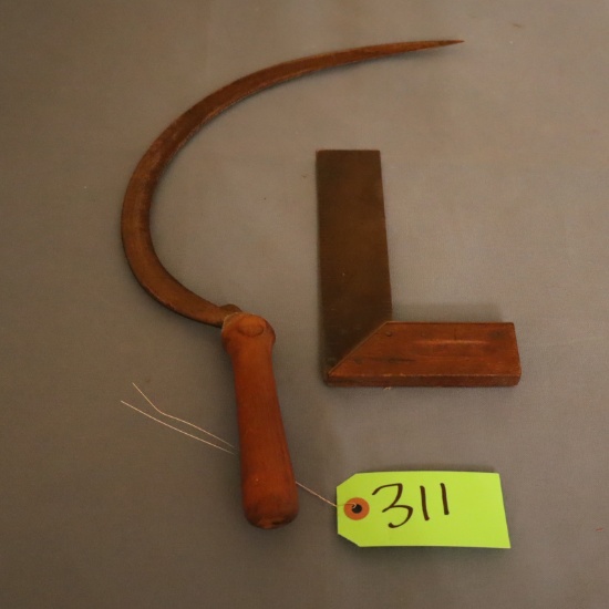 GRASS SCYTHE AND SQUARE