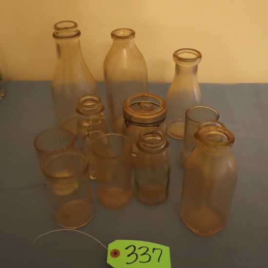 MILK BOTTLES AND CUPS