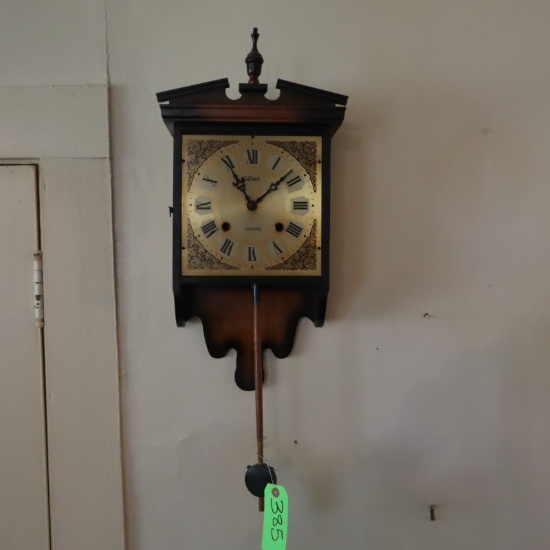 GILBERT WALL CLOCK W/ PENDULUM NO KEY
