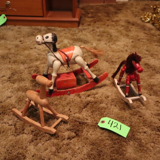 3 ROCKING HORSES - ONE IS MUSICAL