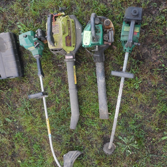 2 BLOWERS AND 2 WEEDEATERS