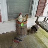 OLD NAIL KEG AND HEN