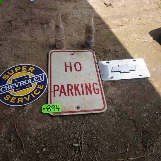 SIGNS, GLASS BOTTLES