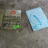 MOPAR SIGN AND MOON PIE SIGN