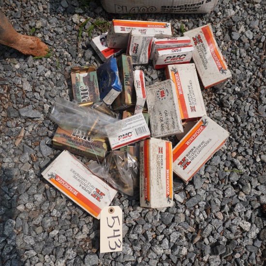 EMPTY  AMMO BOXES AND BULLET CASES, 308 WINCHESTER, 7.62, 5.56, 45, ETC.