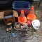 MISC. TOOLS, HARD HAT, CONES, AND MORE