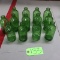 13 PCS. GREEN GLASS BOTTLES- ROLLING ROCK BEER