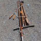 YARD TOOLS, PRUNERS, HOLE DIGGER, SQUEEGEE