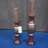 CANDLE HOLDERS W/ CANDLES