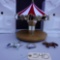 MUSICAL CAROSEL W/ 2 HORSES IN BOX