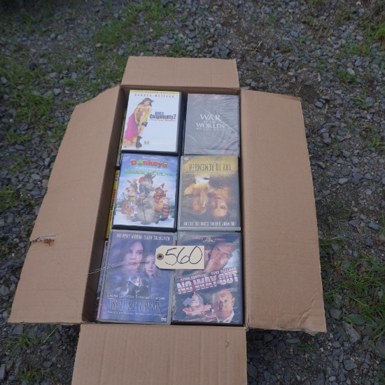 BOX OF DVDS