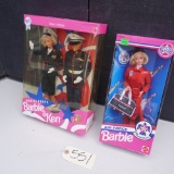 2 BARBIE  DOLLS  MARINE AND AIR FORCE