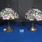 NICE STAINED GLASS TABLE LAMPS  22 T