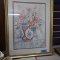 FRAMED FLORAL PRINT SIGNED AND NUMBERED  26 X 35