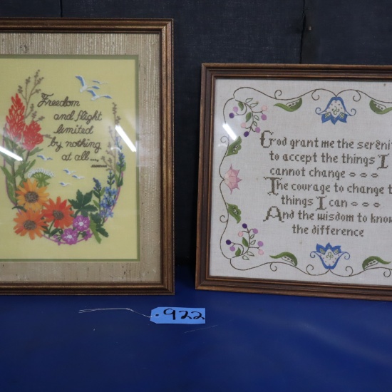 2 PCS. NEEDLEPOINT