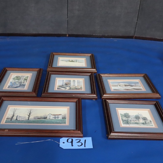 SET OF 6 NEEDLEPOINT PCS