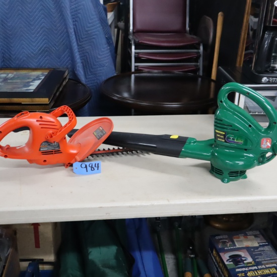 ELECTRIC BLOWER AND HEDGE CLIPPERS