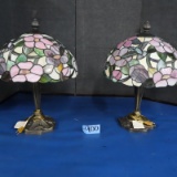 NICE STAINED GLASS TABLE LAMPS  22 T