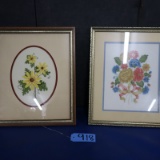 2 NEEDLEPOINT PCS.  13 X 16