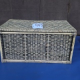 WICKER TRUNK  26 X 15 X 13