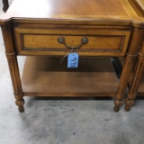 PAIR OF GLOBE END TABLES  23 X 23